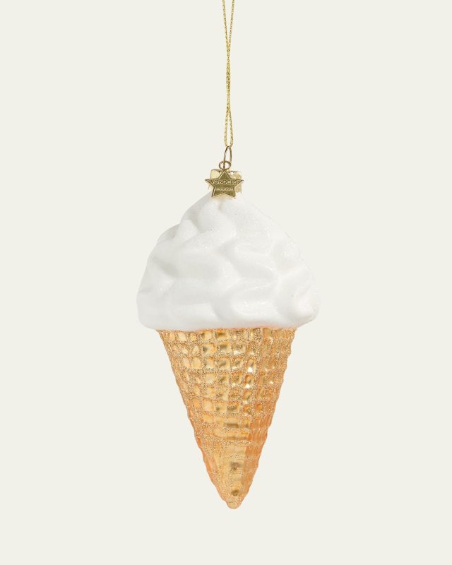 Soft Ice Cream Cone Christmas Ornament